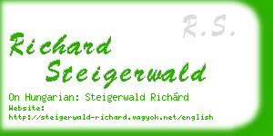 richard steigerwald business card
